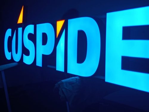 cartel con luces led